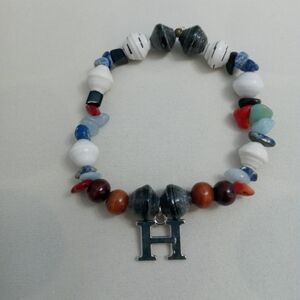 HandCrafted Semi Precious Stone Stretch Bracelet